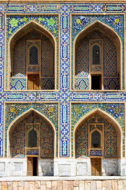 Tilya Kori Madrasah, Registan, Semerkant, Özbekistan, Orta Asya. Semerkand antik İpek Yolu üzerindeki şehirlerden biridir..