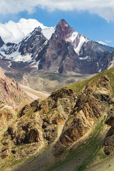 Horská Krajina Fanouškovských Hor Létě Tádžikistán Střední Asie — Stock fotografie