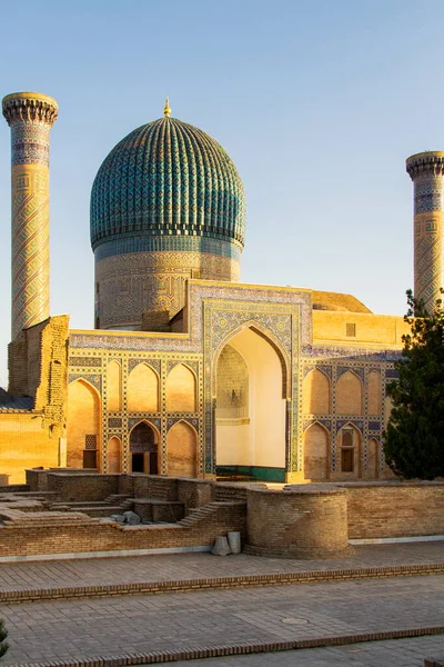 Gur Amir Mausoleum Samarqand 乌兹别克斯坦 Gur Amir是征服者Tamerlang Amir Temur 被埋葬的地方 — 图库照片