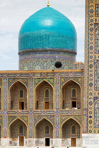 Tilya Kori Madrasah Registan Samarkand Centralasien Samarkand Städerna Antika Silk — Stockfoto
