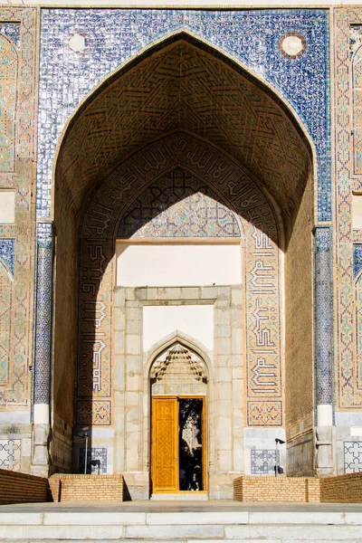 Utsikt Över Bibi Khanym Moskén Samarkand Uzbekistan Centralasien Denna Moské — Stockfoto