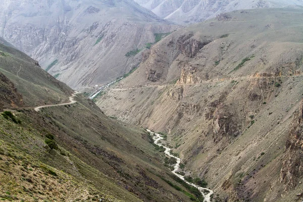 Panj Rivier Amu Darya Naast Pamir Snelweg Wakhan Coridor Naast — Stockfoto