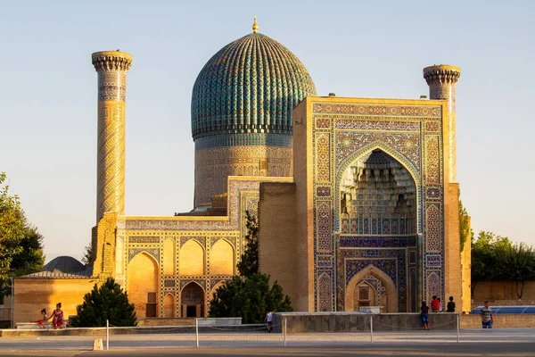 Gur Amir Mausoleum Samarqand 乌兹别克斯坦 Gur Amir是征服者Tamerlang Amir Temur 被埋葬的地方 — 图库照片