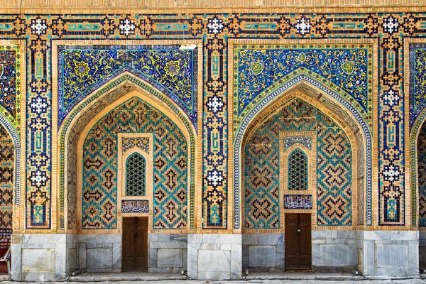 Tilya Kori Madrasah Registan Samarkand Uzbekistan Asia Central Samarcanda Una — Foto de Stock