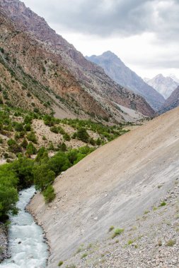 Yazın, Tacikistan, Orta Asya 'daki Fan Dağları' nın Dağ Manzarası
