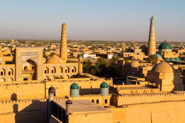 Khiva (Chiva, Heva, Xiva, Chiwa, Khiveh) - Xorazm Eyaleti - Özbekistan - Orta Asya 'nın ipek yolu üzerindeki kasaba