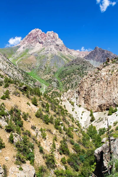 Paisagem Montanhosa Das Montanhas Dos Fãs Verão Tajiquistão Ásia Central — Fotografia de Stock