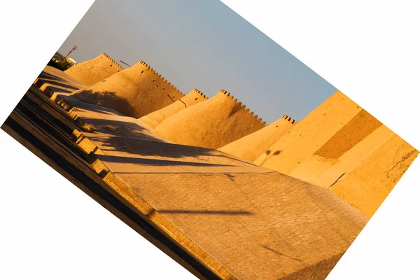 Τείχος Itchan Kala Ichon Qala Khiva Chiva Heva Xiva Chiwa — Φωτογραφία Αρχείου