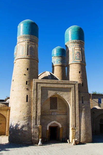 Chor Menor Madrassah Cidade Bukhara Uzbequistão Ásia Central — Fotografia de Stock