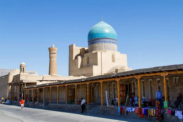 Bukhara Uzbequistão Agosto 2015 Vista Panorâmica Complexo Poi Kolon Pôr — Fotografia de Stock