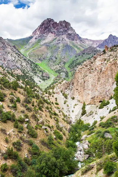 Paisagem Montanhosa Das Montanhas Dos Fãs Verão Tajiquistão Ásia Central — Fotografia de Stock