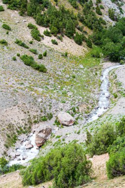 Yazın, Tacikistan, Orta Asya 'daki Fan Dağları' nın Dağ Manzarası