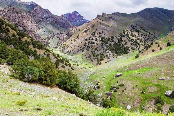 Peisajul Montan Munților Fan Timpul Verii Tadjikistan Asia Centrală — Fotografie, imagine de stoc