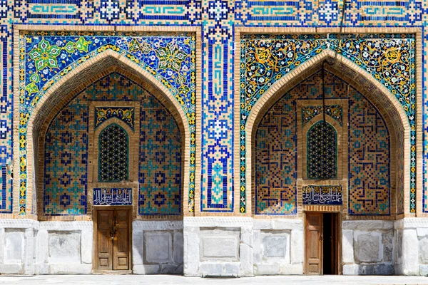 Tilya Kori Madrasah Registan Samarkand Uzbekistan Centralasien Samarkand Städerna Antika — Stockfoto