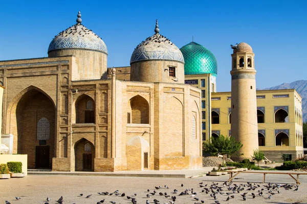 Plein Voor Centrale Grote Masjidi Jami Moskee Khujand Tadzjikistan Augustus — Stockfoto