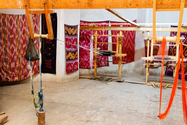 Bukhara Uzbekistan 2015 Alat Tenun Tradisional Untuk Karpet Bukhara Uzbekistan — Stok Foto