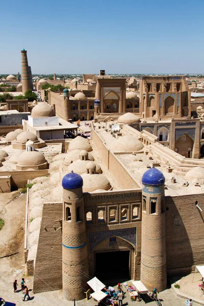 Vista Aérea Cidade Velha Khiva Uzbequistão Ásia Central — Fotografia de Stock