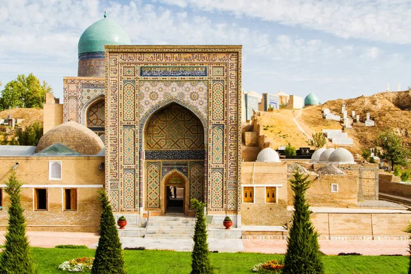 Samarkand Uzbekistan August 2015 Sjah Zinda Herdenkingscomplex Necropolis Samarkand Oezbekistan — Stockfoto