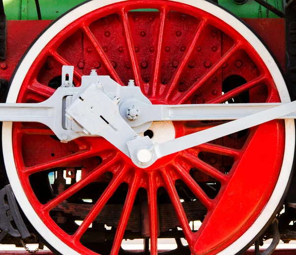 Rodas Ferro Trem Locomotivo Motor Vapor Museu Tashkent Uzbequistão — Fotografia de Stock