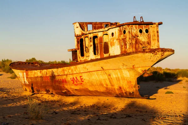 Moynaq Uzbekistan 2018年8月17日 在Moynaq Muynak Moynoq Aral Sea Aral Lake — 图库照片