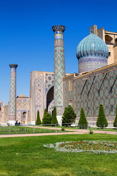 Ulugh Beg Madrasah Registan Square Samarkand Uzbekistan Centralasien Samarkand Städerna — Stockfoto