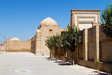 Itchan Kala, Özbekistan 'ın Khiva şehrinin duvarlarla çevrili kasabası. Orta Asya. UNESCO Dünya Mirası