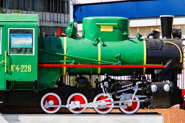 Old Steam Train Tashkent Railway Museum Uzbekistan Central Asia — Stock Photo, Image