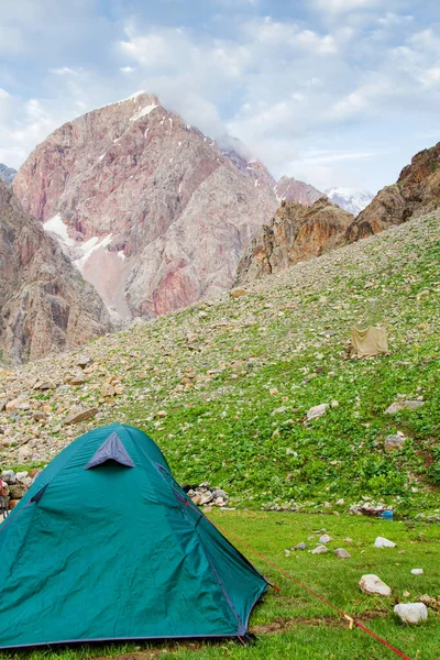 Ensamt Tält Fläktbergen Tadzjikistan Centralasien — Stockfoto