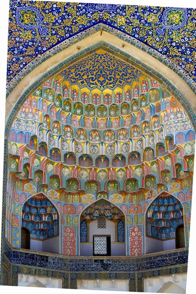 Fresco Samarcanda Mezquita República Uzbekistán Ruta Seda — Foto de Stock