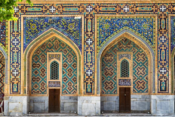 Tilya Kori Madrasah Registan Samarkand Oezbekistan Centraal Azië Samarkand Een — Stockfoto