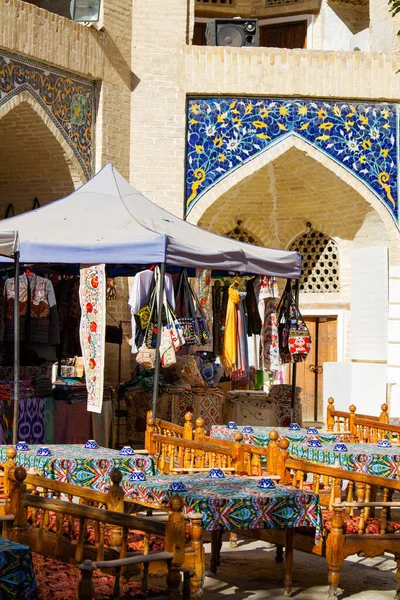 Uzbekistans Restaurang Inne Medringarna Buchara Uzbekistan Centralasien — Stockfoto