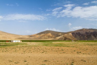 Bolonkul köyü, Pamir, Tacikistan, Orta Asya 'da küçük bir yerleşim yeri. Bolonkul Tacikistan 'daki en soğuk yerdir..