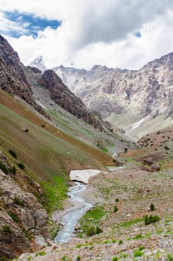Yazın, Tacikistan, Orta Asya 'daki Fan Dağları' nın Dağ Manzarası