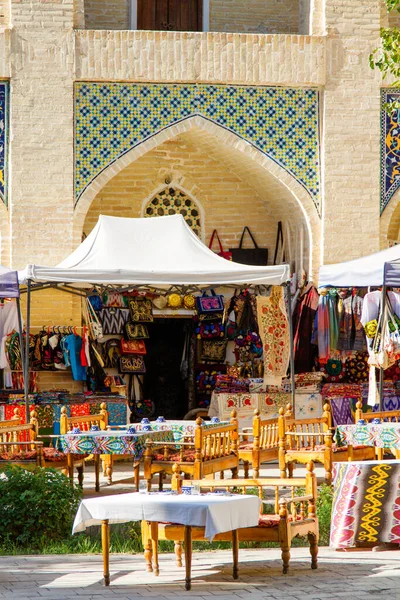 Uzbekistans Restaurang Inne Medringarna Buchara Uzbekistan Centralasien — Stockfoto