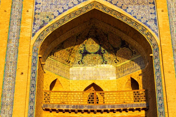 Madrassah Vid Solnedgången Khiva Uzbekistan Centralasien — Stockfoto