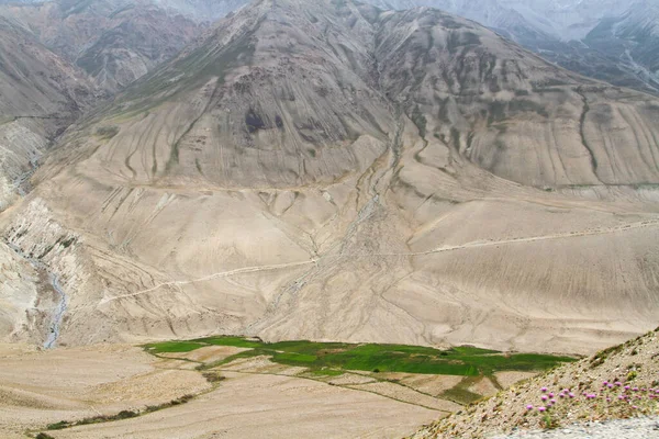 Coridor Wakhan Dividido Pelo Rio Panj Amu Darya Lado Rodovia — Fotografia de Stock