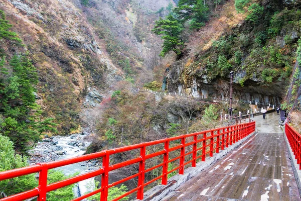 日本の黒部峡谷橋 — ストック写真