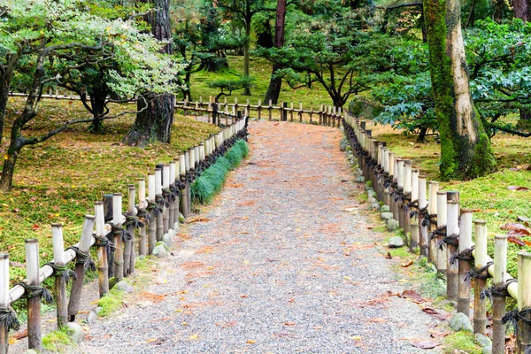 Διαδρομή Στο Kenrokuen Garden Στην Kanazawa Ιαπωνία — Φωτογραφία Αρχείου