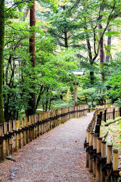 Cesta Kenrokuen Garden Kanazawě Japonsko — Stock fotografie