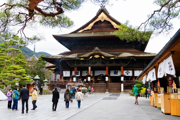 Nagano Japan 2015 Chrám Zenkoji Nagano Japan Jeden Nejdůležitějších Chrámů — Stock fotografie