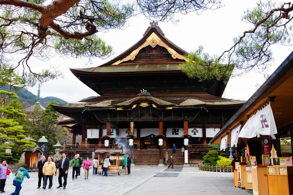 Nagano Japan 2015 Chrám Zenkoji Nagano Japan Jeden Nejdůležitějších Chrámů — Stock fotografie