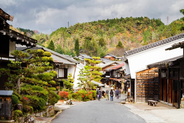 Tsumago Pittoresque Ville Postale Traditionnelle Japon Époque Edo Célèbre Sentier — Photo
