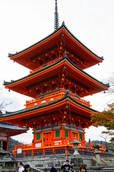 Kyoto Japonya Kasım 2015 Kyomizu Dera Japonya 1633 Yılında Inşa — Stok fotoğraf