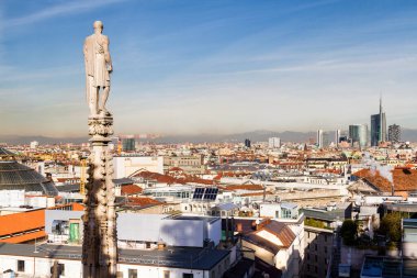 Görüntü Milano Katedrali 'nden (Duomo). Milan, İtalya
