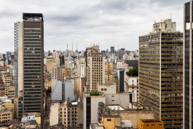 Sao Paulo 'nun gökyüzü manzarası, Brezilya.