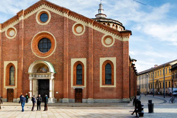 Milan Italien Januari 2016 Kyrkan Santa Maria Della Grazie Milano — Stockfoto