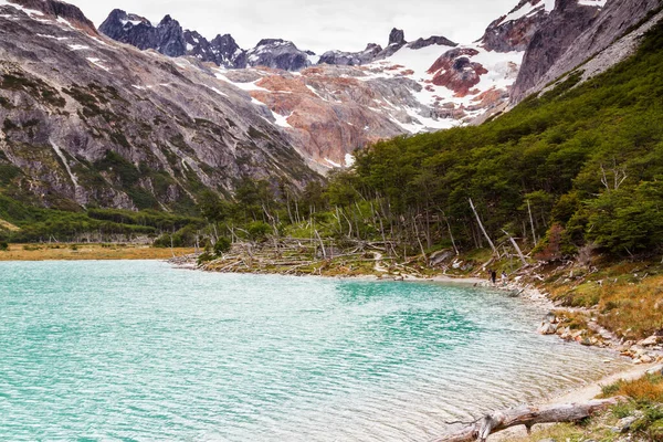 Nádherná Malebná Laguna Esmeralda Ushuaia Tierra Del Fuego Patagonia Argentina — Stock fotografie