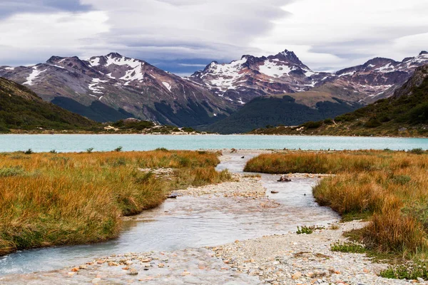 Spectaculair Landschap Laguna Esmeralda Ushuaia Tierra Del Fuego Patagonië Argentinië — Stockfoto