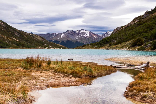 Spektakulära Natursköna Laguna Esmeralda Ushuaia Tierra Del Fuego Patagonien Argentina — Stockfoto
