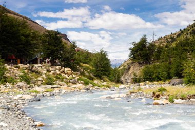 Patagonya, Şili 'deki Şilili Torres del Paine Milli Parkı Panoraması